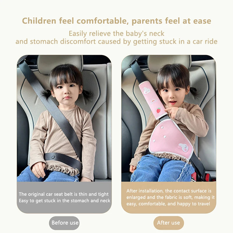 Interior Car Accessory for Enhanced Safety - Universal Adjustable Seat Belt Cover for Kids & Adults