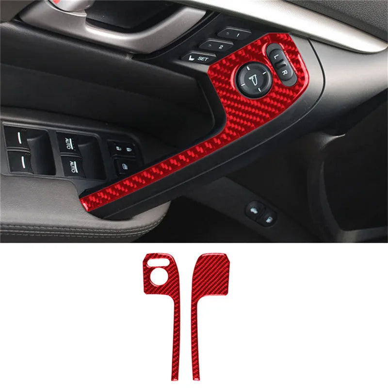 New Car Interior Decoration Carbon Fiber Red Sticker For ACURA TL 2009 2010 2011 2012 2013 2014 Auto Accessories