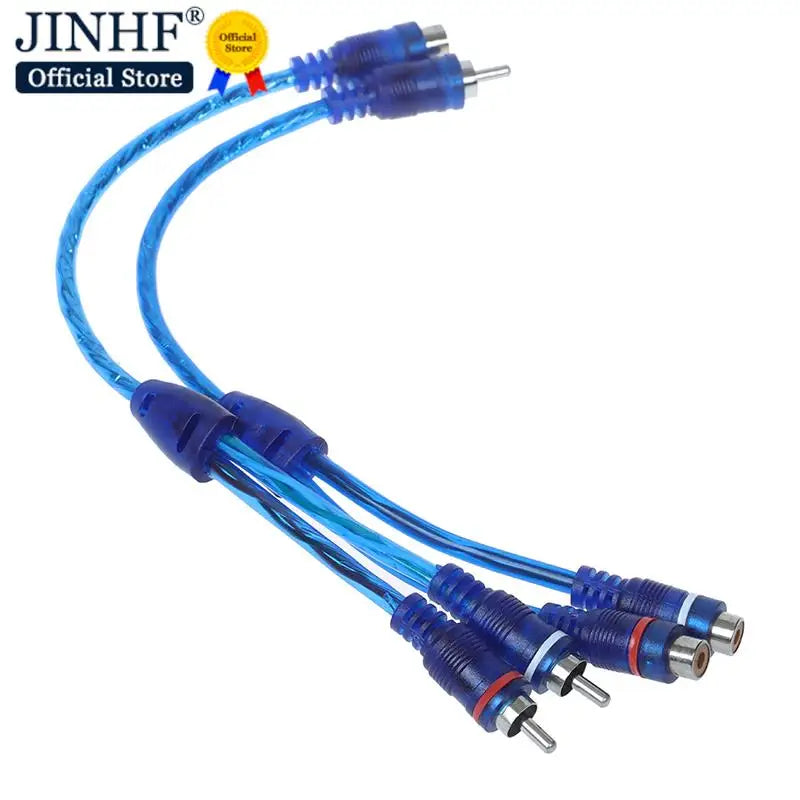 Car MP3 Audio RCA Y Splitter Cable Adapter Cord Converter for Car AUX Amplifier
