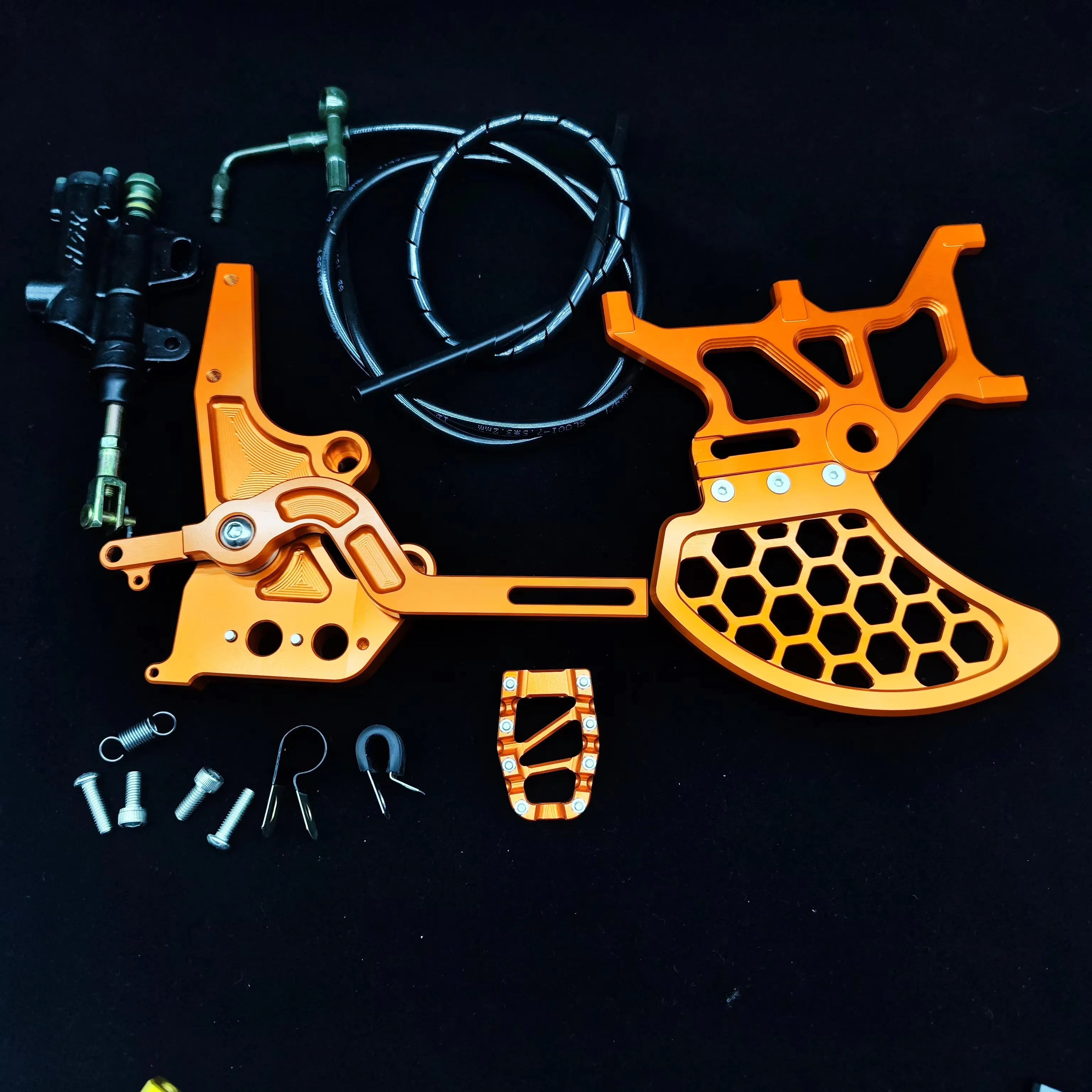 Footbrake Light bee S/X SEGWAY X160 X260 / 79bike Electric Dirt bike foot brake kit Modified Footbrake Dual Caliper Bracket Kit