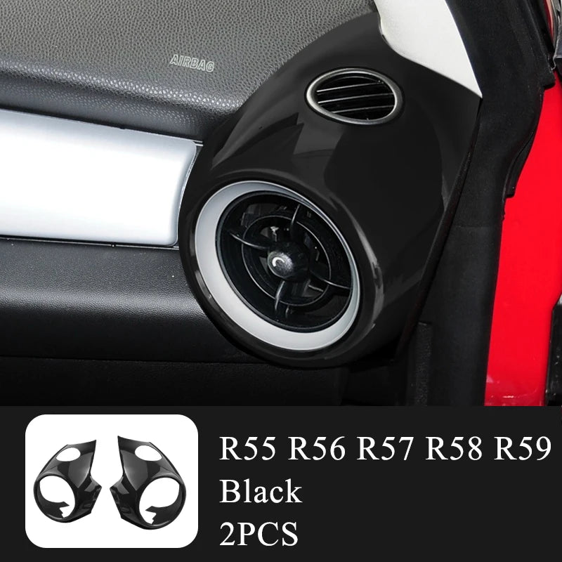 Car Decorative Cover Protective Shell Black Interior Modification ABS Plastic Sticker  For MINI Cooper R55 R56 R57 R58 R59 R60 1