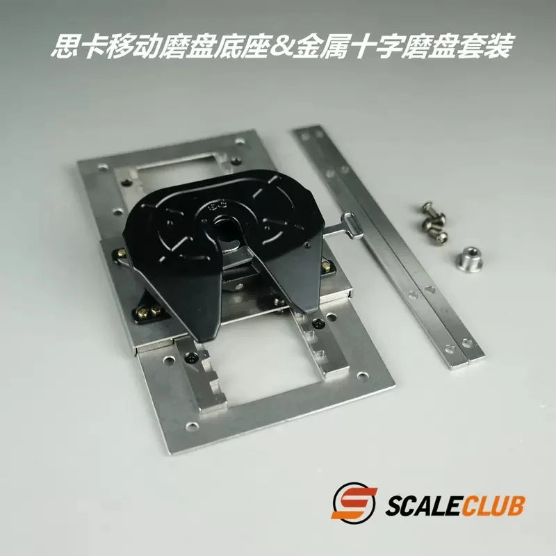 Scaleclub RC 1/14 Tractor Truck Metal Fifth Wheel Tow Pin Heavy Hauling Grinding Disc Base For Tamiya 1 14 LESU RC Truck Parts