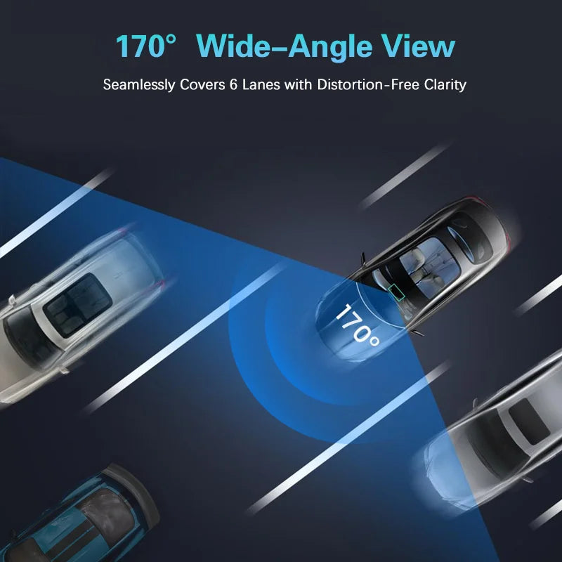 4K Dash Cam with ADAS Alert 170° Wide Angle  with Night Vision AI Collision Avoidance Technology