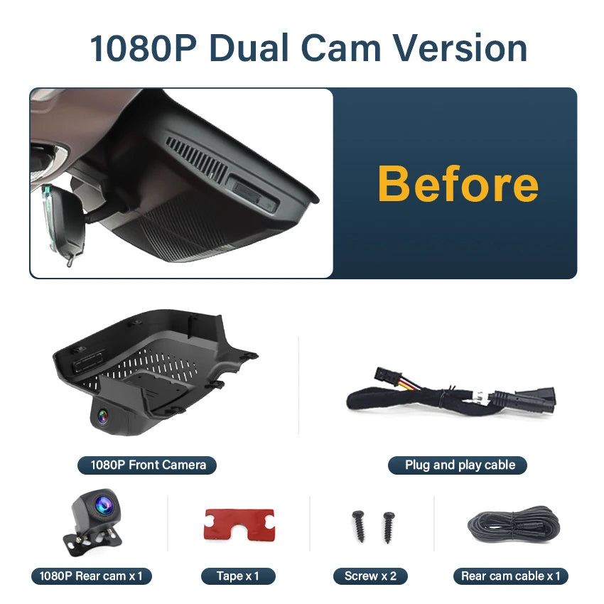 Dash Cam For Chery Exeed RX Yaoguang Omoda C9 9 2023-2025 4K 2160P Car DVR DashCam Camera Night Vision Recorder Plug and play