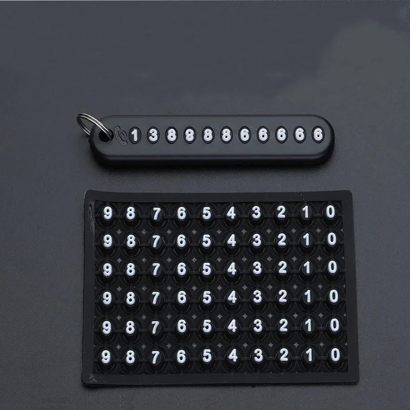 1pc Anti-Lost Car Keychain, Phone Number Card Keyring, Phone Number Plate, Lock Key Ring Auto Vehicle Key Chain, Car Accessories