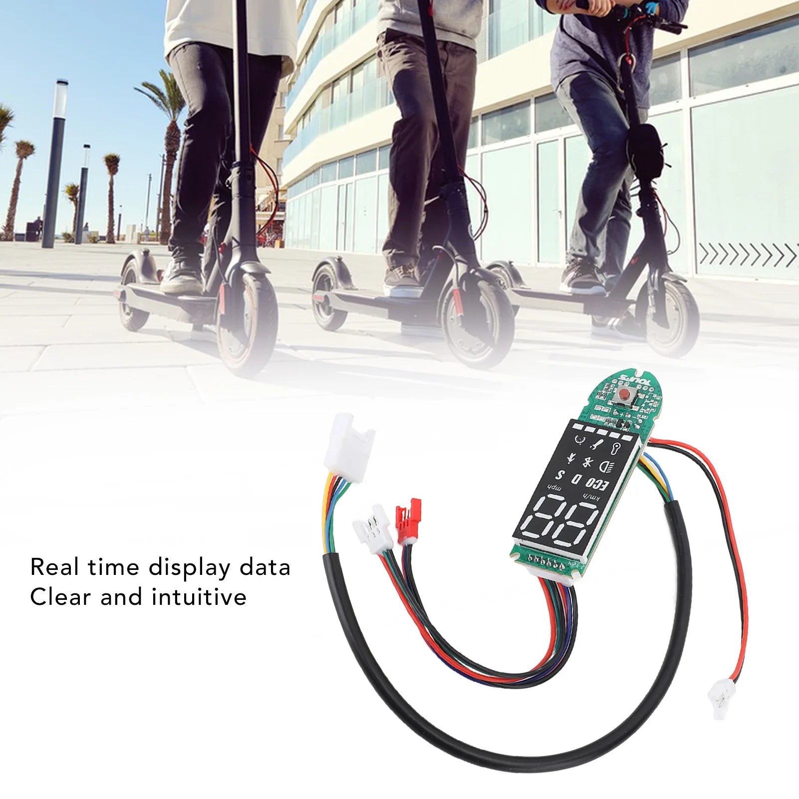 Piezas de scooter eléctrico, placa de circuito impreso para tablero de scooter eléctrico, pantalla transparente, Bluetooth para scooter eléctrico de 8,5 a 10 pulgadas