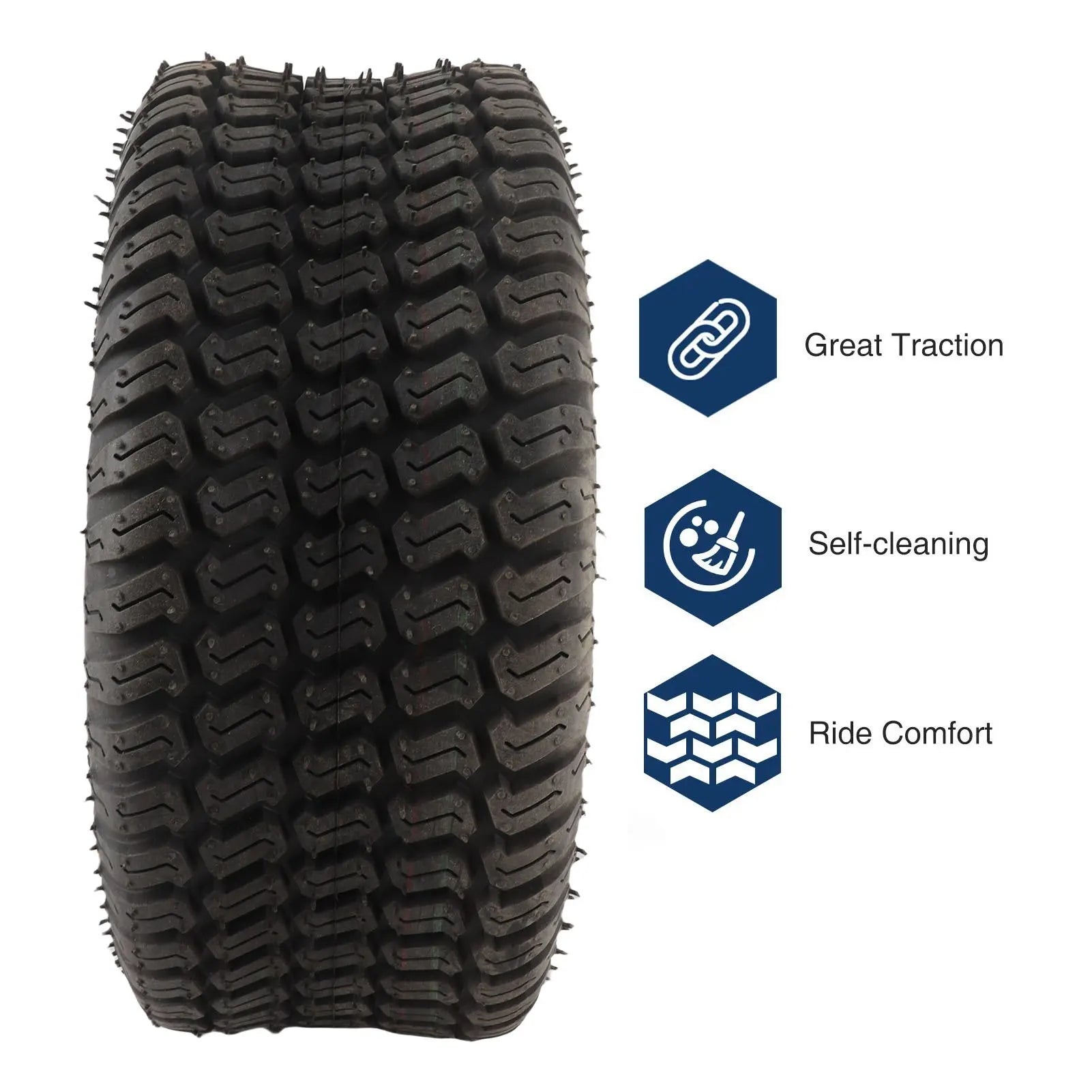 13x5.00-6 Tires 13x5.00-6 Tires 4 Ply Rubber 440lbs Load Heavy Duty Tubeless Tyre for Go Kart Mower Garden Tractor Go Kart Tire
