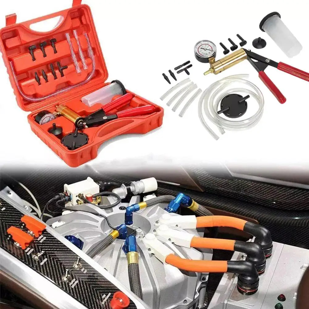 Automotive ToolsHandheld Hand Vacuum Pump KitVacuum Pistol Pump TesterCar Brake Exhaust PumpVacuum Pressure GaugeAuto Repair