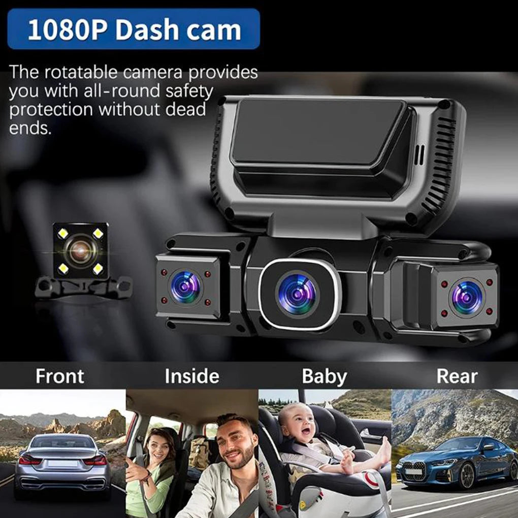 4 Camera 360 Degrees Car DVR 1080P Video Recorder WIFI Dash Cam Front right left Rear View camera 24h Parking Monitor