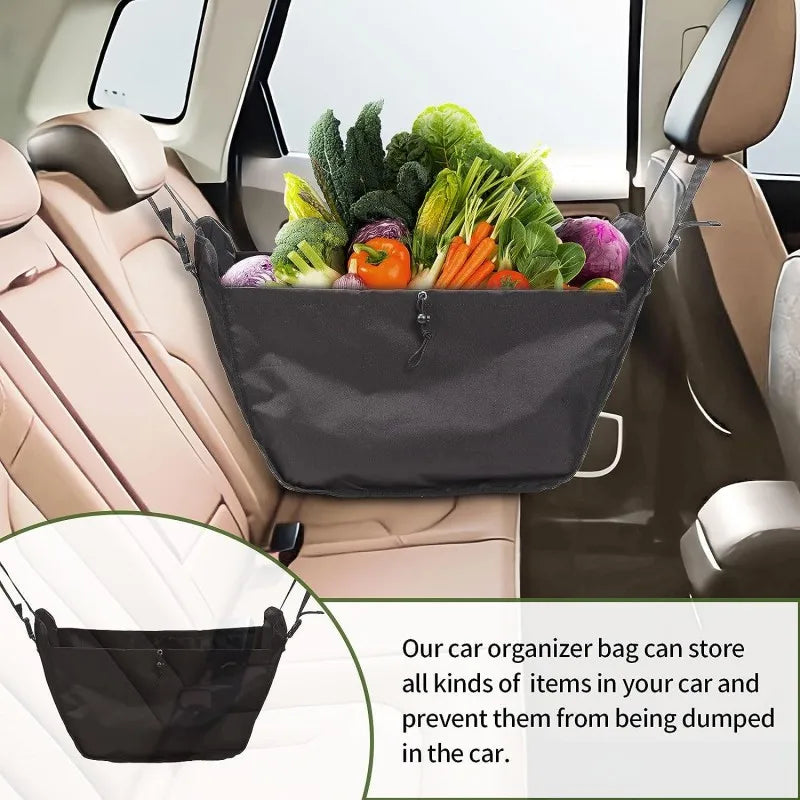 Car Backseat Organizer Portable Hammock Storage Bag Seat Back Front Trunk Organizer Reusable Shopping Bags With Large Capacity