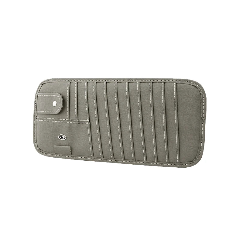 Car CD Case Holder, Vehicle Sun Visor Organizer for Cars with DVD Storage Sleeves, Pen Holder, Sunglasses Holder,  Card Pockets