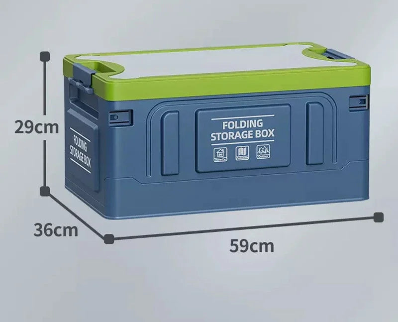 60L Car Trunk Organizer with Foldable Design for Camping and Storage, PP+PVC Material, Car Accessory Gadgets  trunk organizer