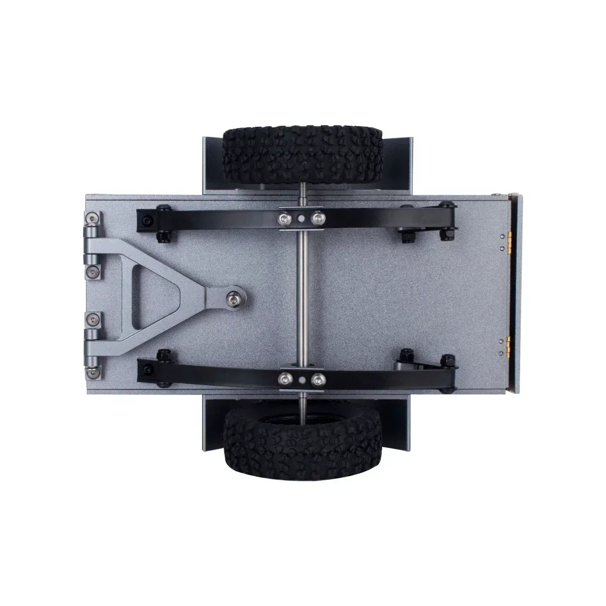 Aluminum Alloy Utility Trailer Car with Hitch for TRX4M 1/18 1/24 RC Crawler SCX24 Defender Bronco K10 Upgrade Parts