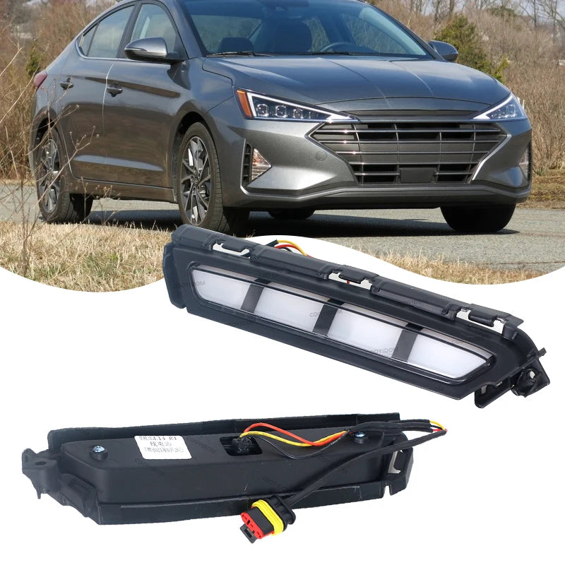 For Hyundai Elantra Avante 2019 2020 LED Car Front Fog Light Bumper Light Driving Light Signal Light Daytime Running Light