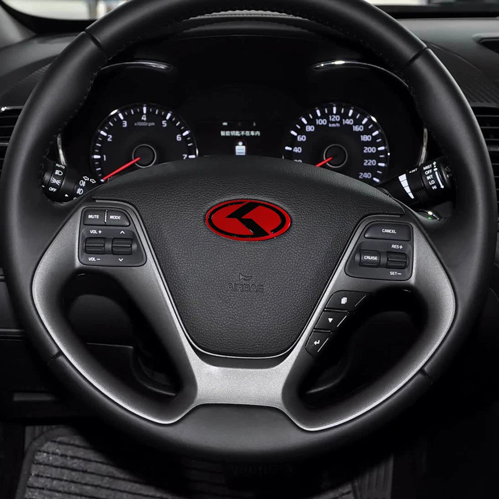 Car Interior Stickers Decoration Accessories For Kia KN Rio Ceed Sportage Cerato Soul K4 K5 K6 Car Steering Wheel Center Sticker