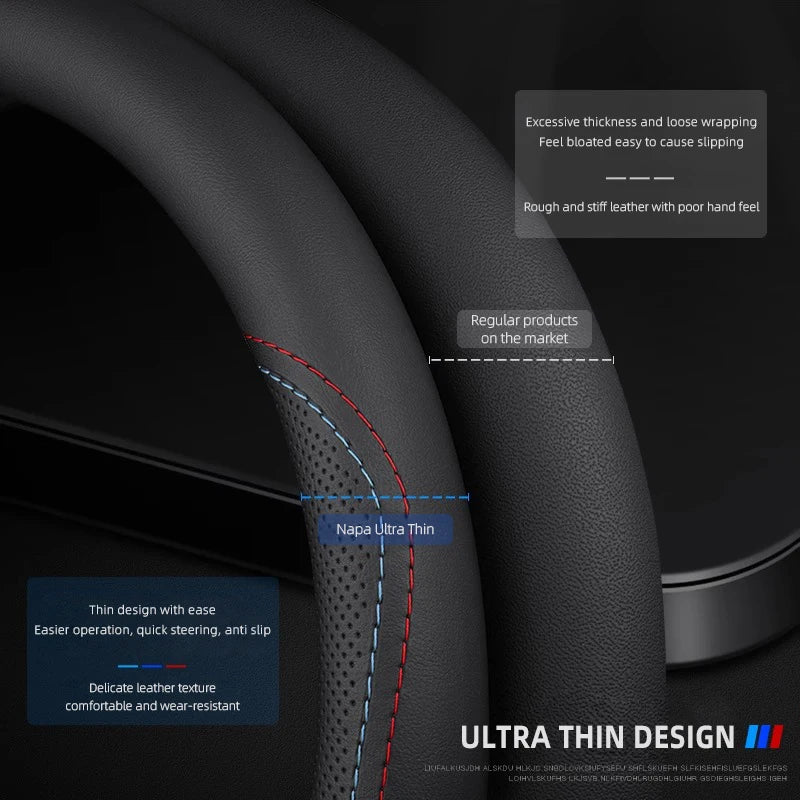 Car Leather Steering Wheel Cover Anti-slip Accessories For Volvo XC40 XC60 V60 V40 XC90 V50 S60 V70 S90 Olestar AWD S80 T6 V90