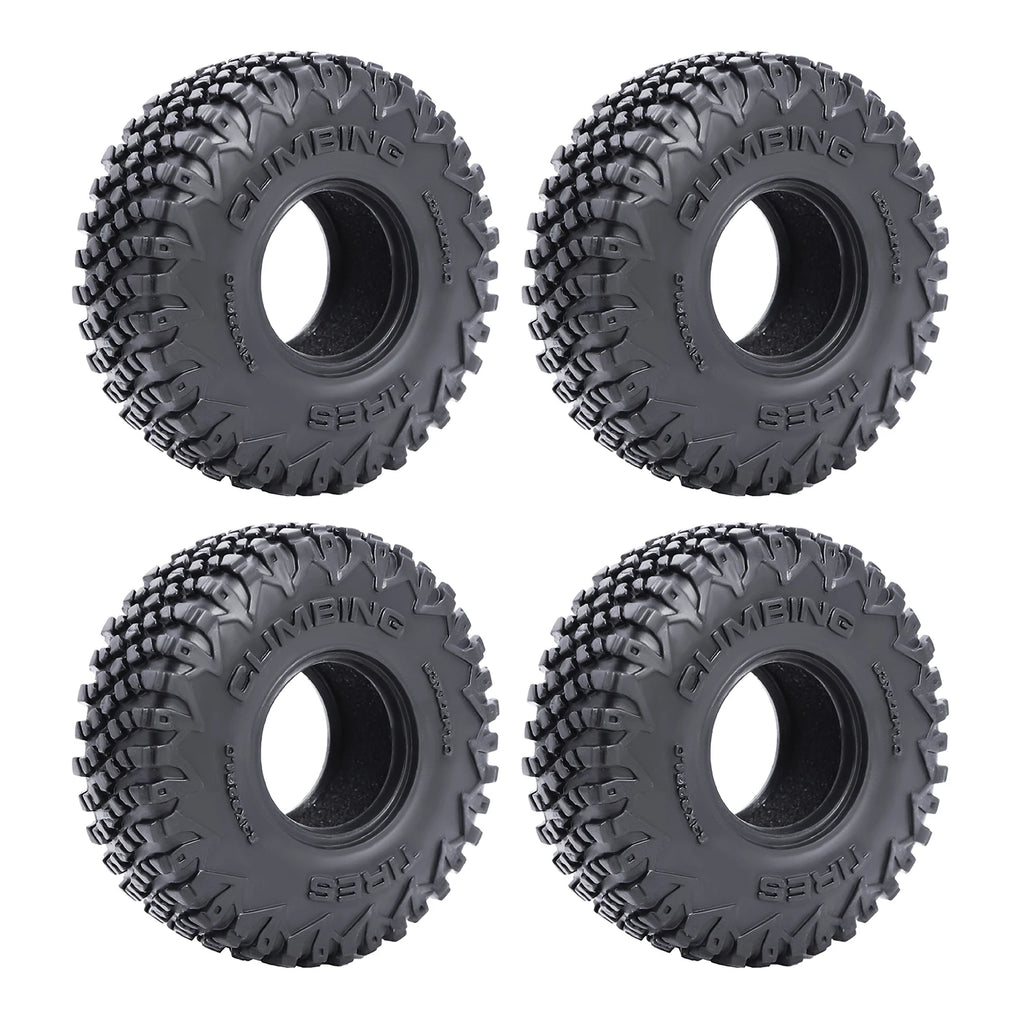 1.0" Soft Rubber Tyre Wheel Tires 63x23mm For 1/18 TRX4M Bronco 1/24 Axial SCX24 Gladiator Fcx24 RC Crawler Upgrade Part