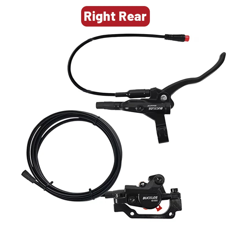Frenos de bicicleta eléctrica BUCKLOS Power Off de 2 pistones con rotor G3, juego de frenos de disco hidráulicos para bicicleta eléctrica, frenos de bicicleta de aleación de aluminio