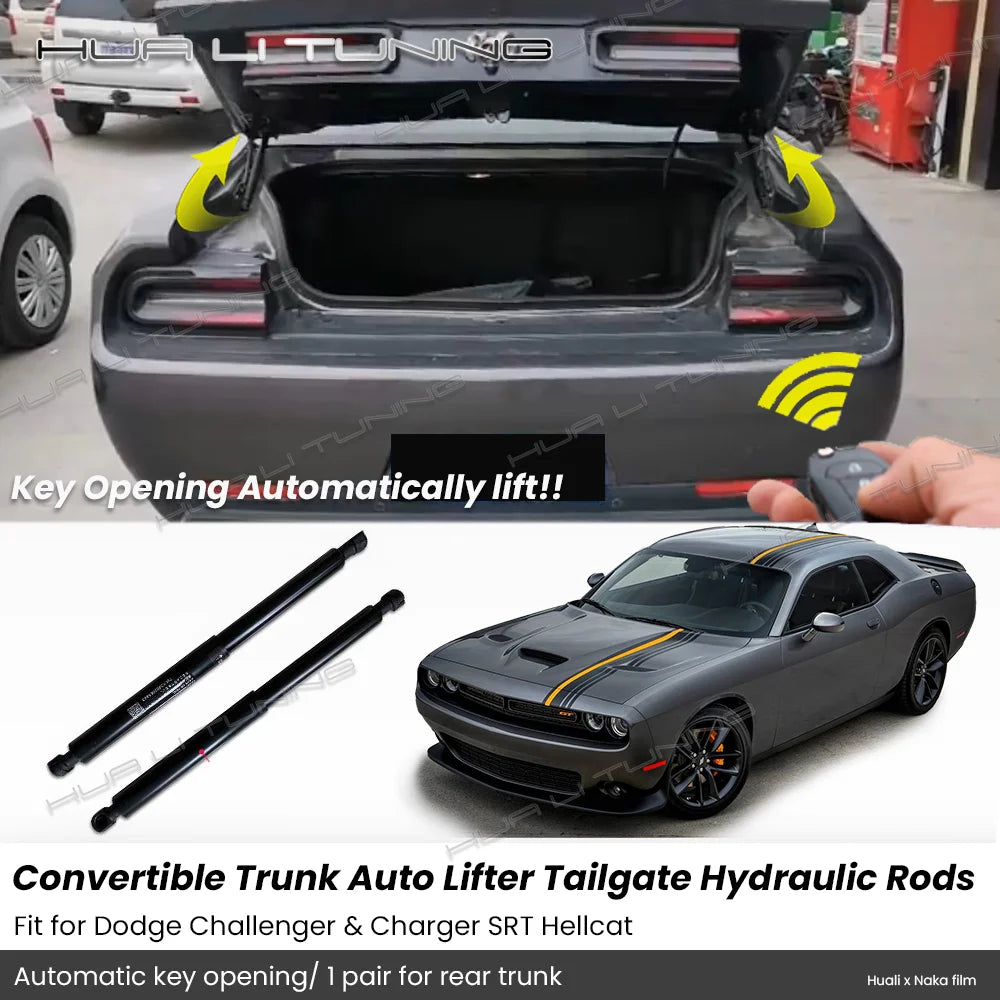 For Dodge Challenger & Charger SRT Hellcat Truck Damper Tail Gate Auto-Lift Assist Tailgate Shock Hydraulic Rods Accessories