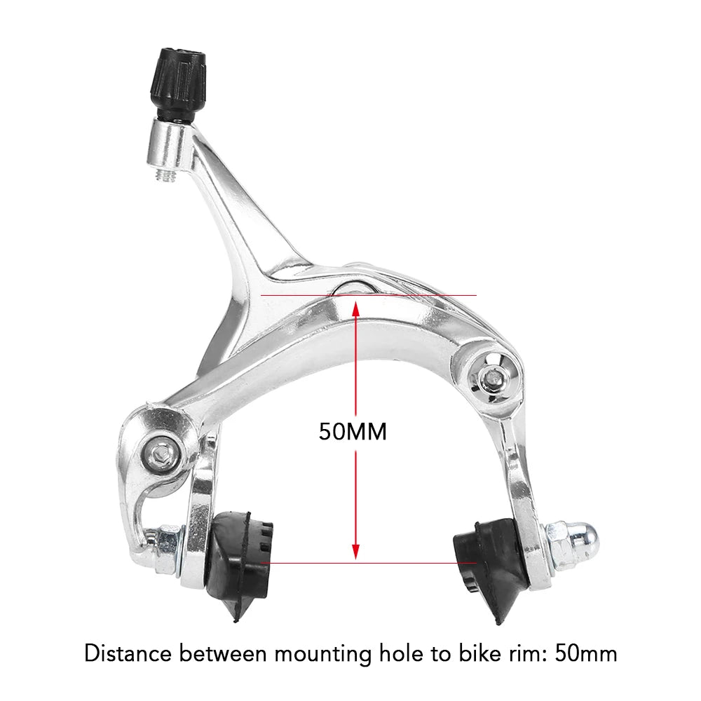 Front/Rear Fixie Bike Brake Kit Road Bike Cruiser Brake Set Bike Caliper Brake Kit Side Pull Brake Set Mountain Bike Accessories