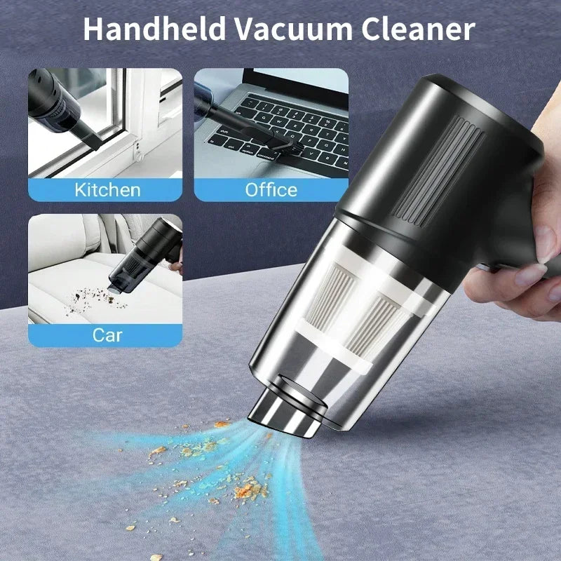 Portable Wireless Car Vacuum – Compact High-Suction Handheld with Blower Function for Easy Car & Small Space Cleaning