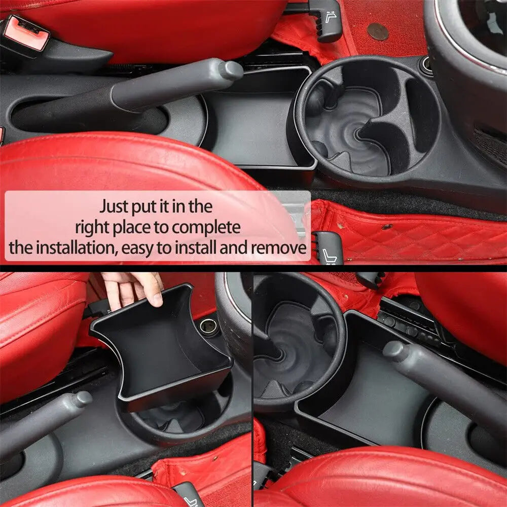 Brand New Car Interior Accessories ABS Handbrake Front Storage Box For Fiat 500 2011-2015 Black