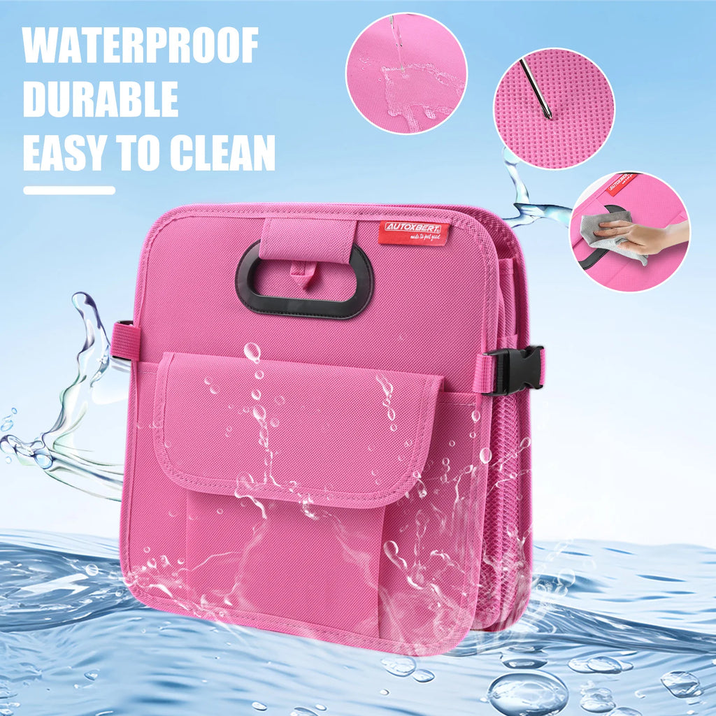 Car Trunk Organizer Car Storage Durable Handles Collapsible Multi-Compartment Car Organizers Foldable and Waterproof for Any Car