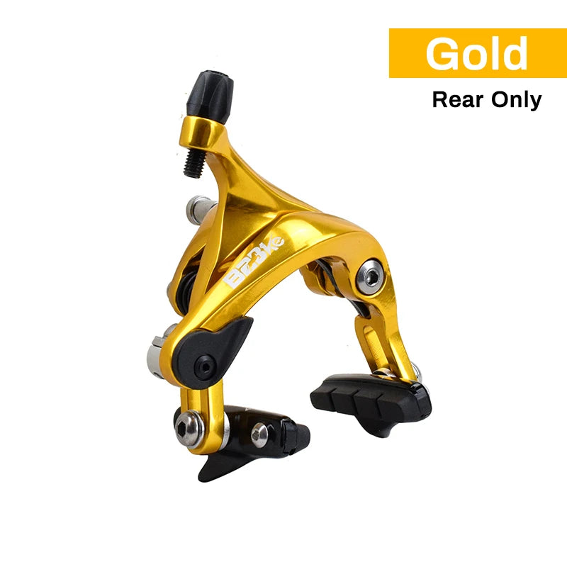 Aluminum Road Bicycle Brake CNC Forged Alloy Racing Fixed Gear Track Bike Wheel Rim C Brake Caliper Sets Front & Rear