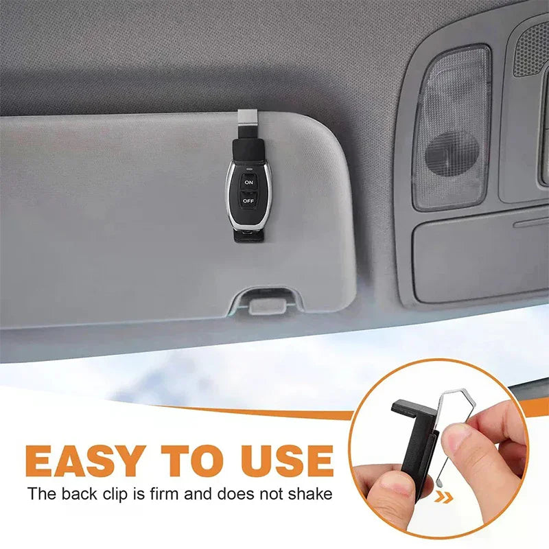 Car Sun Visor Clip Holder, Remote For Garage Door Control, Keychain, Universal Car Interior Accessories1/5PCS