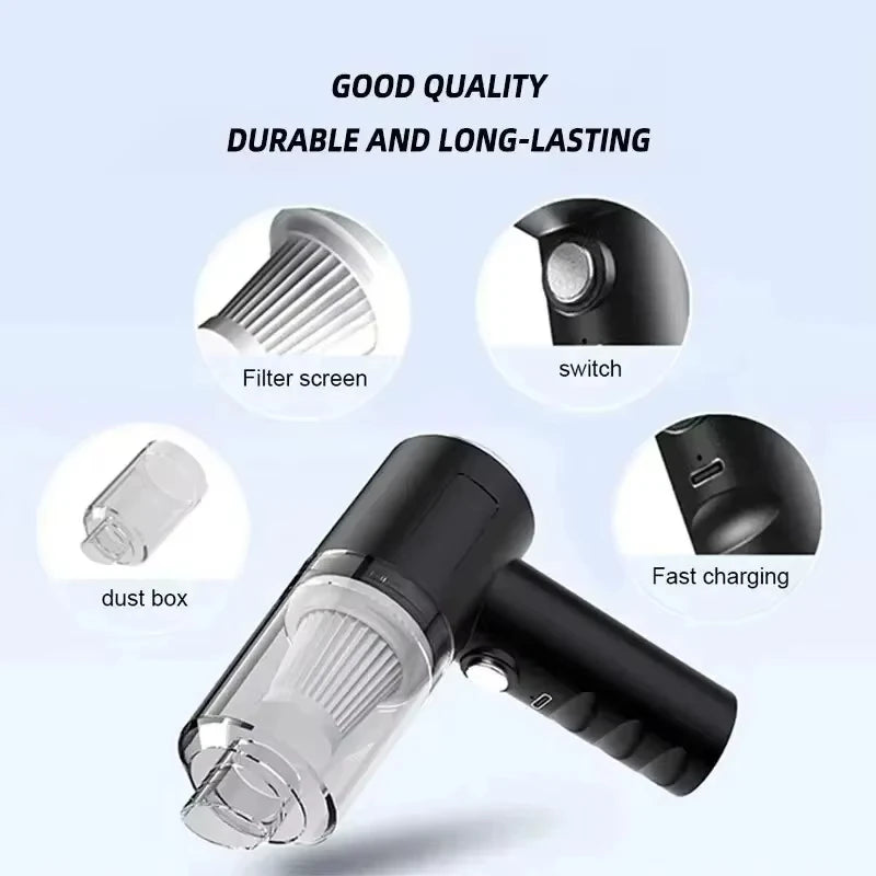 3 in 1 Car Vacuum Cleaner Wireless Super High Powerful Wet Dry Dual Use Small Household Pump Handheld Car Vacuum Cleaner