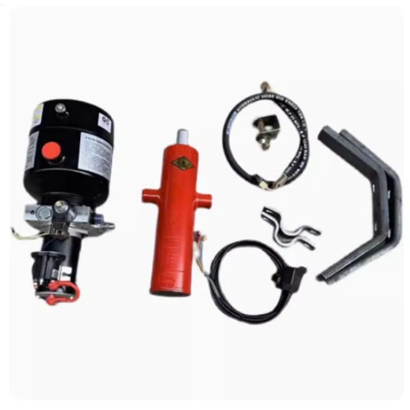 Piezas de modificación hidráulica de volquete, kit de autodescarga hidráulica, control eléctrico, elevador, triciclo eléctrico de 12 V-60 V