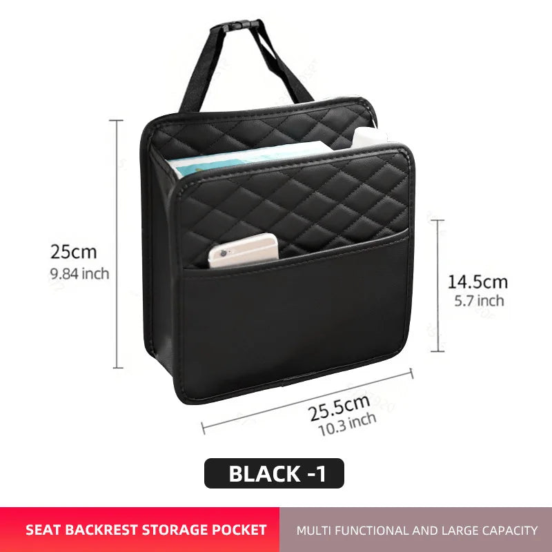 Large Capacity Waterproof Car Back Seat Organizer with Strong Storage Fits Most Vehicles Ideal for Road Trips and Family Travel