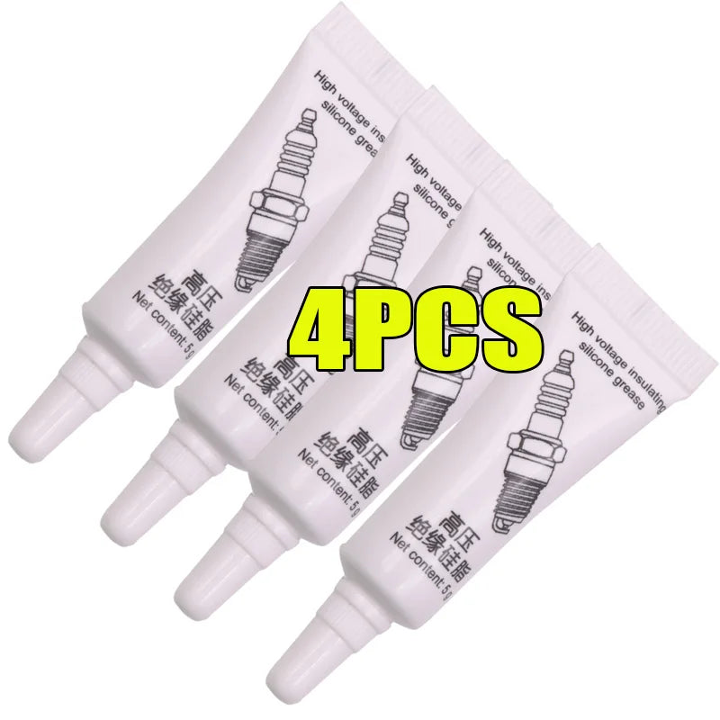 Auto Spark Plugs Resistant High and Low Temperature Corrosion Spark Plugs High-Voltage Insulating Silicone Grease Ignition Coil