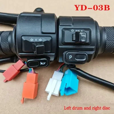 Tricycle Conversion Part Electric Bicycle Battery Vehicle Throttle+combination Switch Scooter Handle+button Assembly