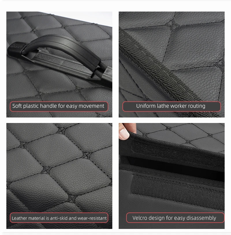 Car Trunk Organizer Box Leather Suitcase Foldable Storage Bin For Chevrolet Cruze Spark Captiva Suburban Camaro Malibu Silverado