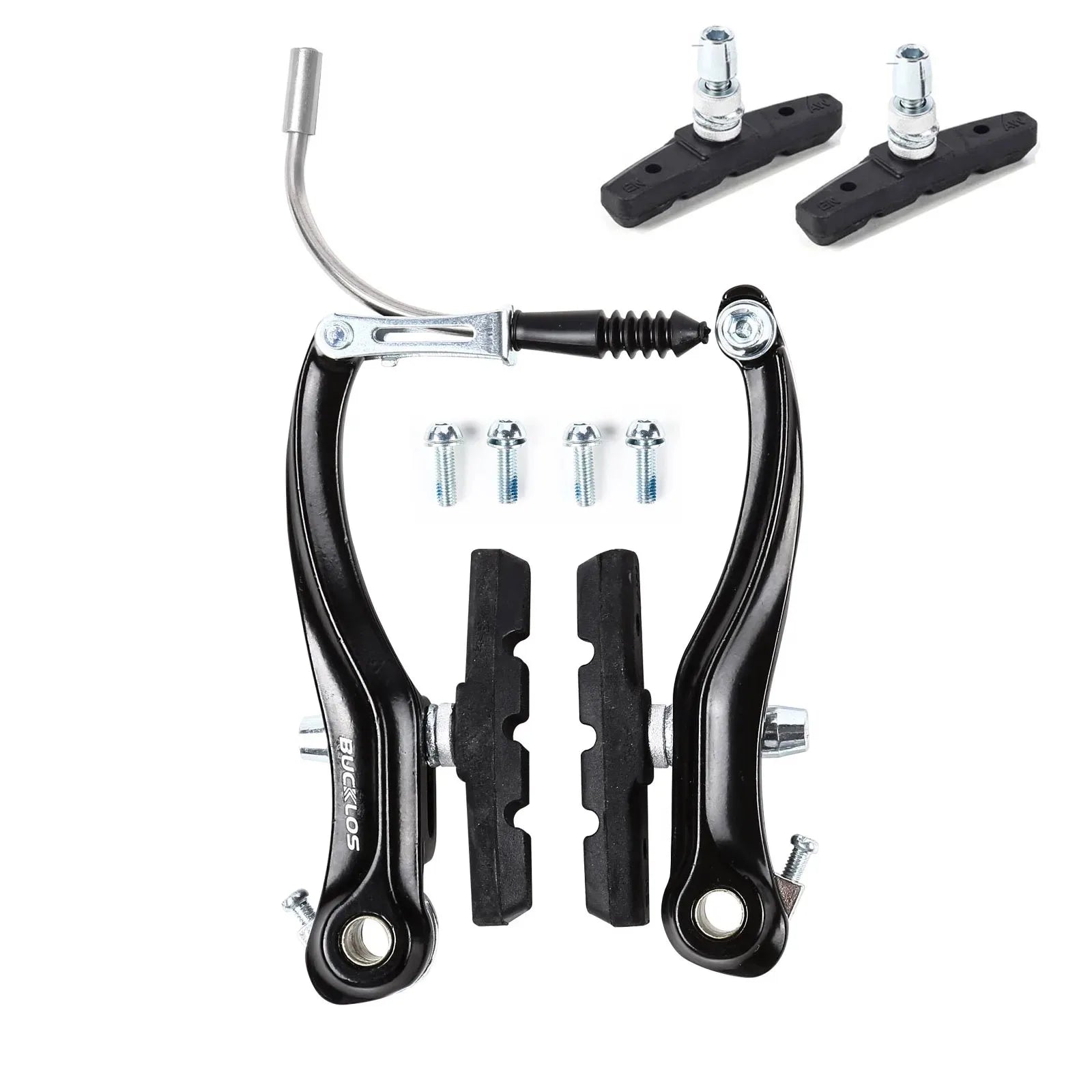 BUCKLOS Bicycle V Brakes Set Aluminum Alloy Bike Brake Lever Line Pulling V Brake Caliper Universal Cable Road Bike Brake Kit