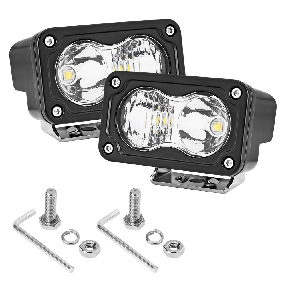 3.0" Square Car LED Work Light Bar Spotlight 12V 24V 3000K 6000K DRL Headlight For Truck Tractor Off-road Boat LED Driving Lamp