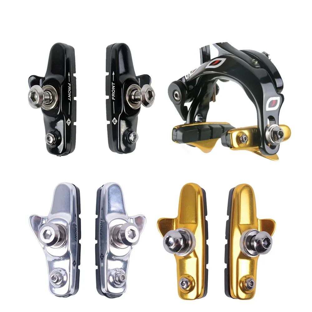 1 Pair Road Bike Folding Brake Shoes Pads LightWeight  for Parts k7 Tertro C-Brake Caliper Bicycle Parts