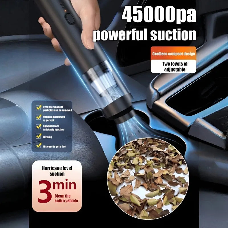Cordless Handheld Car Vacuum Cleaner Multifunctional 2-in-1 Blowing Suction Portable Vacuum for Home Auto Cleaning