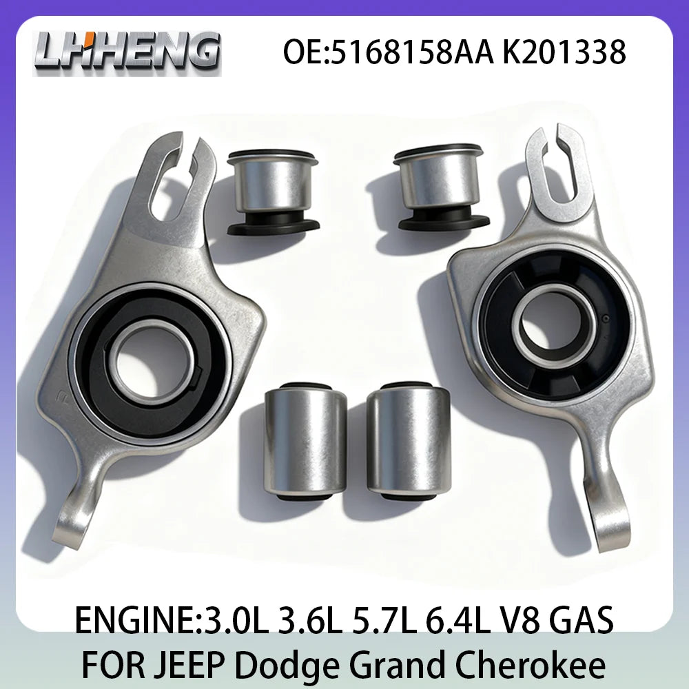 ENGINE PARTS Control Arm Bushing Kits Fit 3.0L 3.6L 5.7L 6.4L V8 GAS FOR Jeep Dodge Grand Cherokee 11-24 5168158AA K201338 EXF
