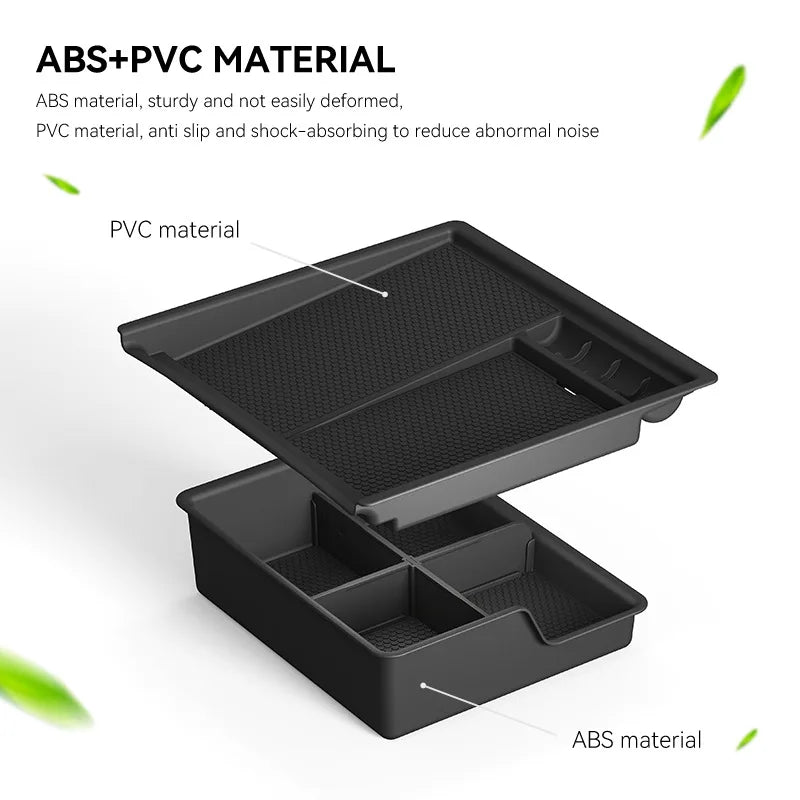ABS Interior Organizer For Chevrolet Silverado EV 2024-2026 Centre Console Armrest Storage Box Storage Box Tray Car Accessories