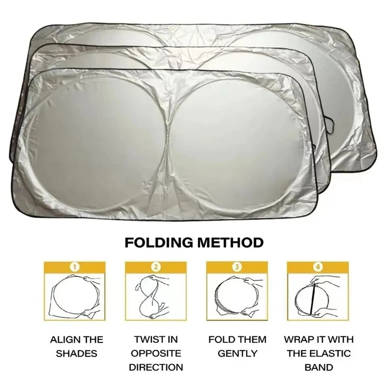 Car Windshield Sun Shade Car Sunshade Cover Visor Protector Interior Anti UV Sun Windscreen Folding Parasol Auto Accessories