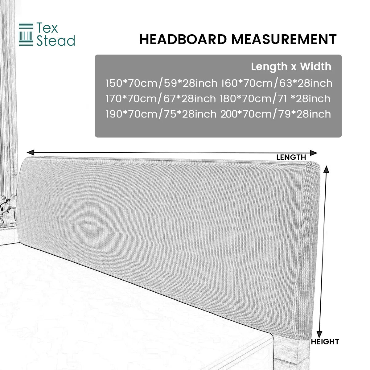 Thicken Headboard Cover Bed Back Dust Protector Cover Super Soft Solid Color Bed Haed Cover Quilte Head Cover