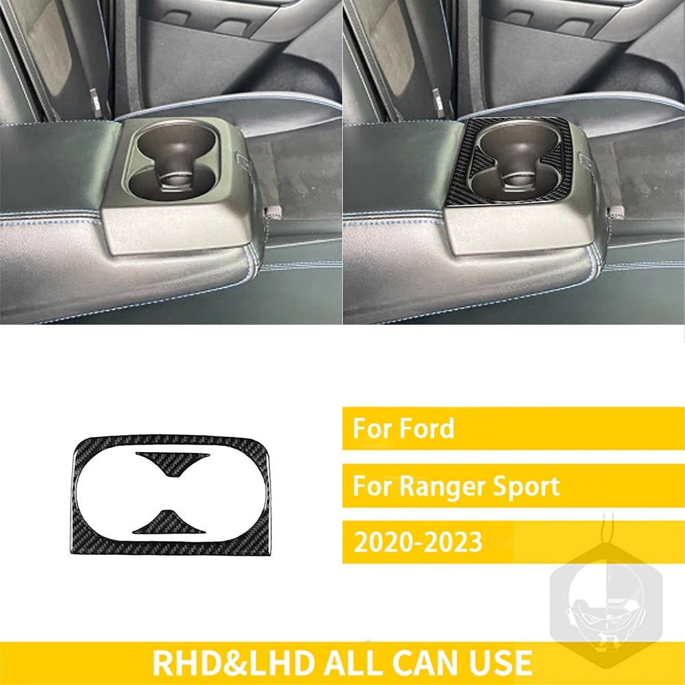 For Ford Ranger Sport 2021 2022 2023 Accessories Carbon Fiber Car Interior Door Handle Gear Air Panel Trim Sticker Decoration