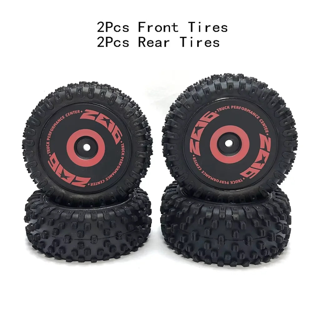 Front Rear Tires Wheel Tyre for Wltoys 144001 144010 124016 124017 124010 ZD Racing BX12 1/12 1/14 RC Off-Road Car Upgrade Parts
