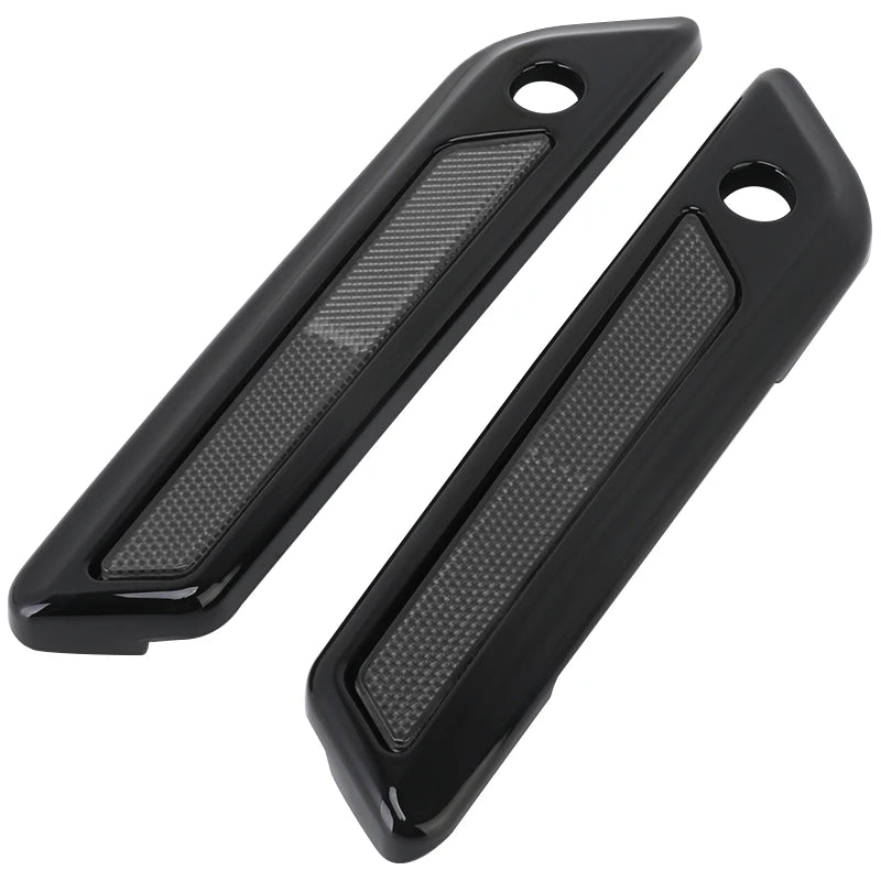 Motorcycle Accessories Hard Saddlebag Latch Cover Reflectors ABS For Harley Touring Road King Road Glide Street Glide 2014-up