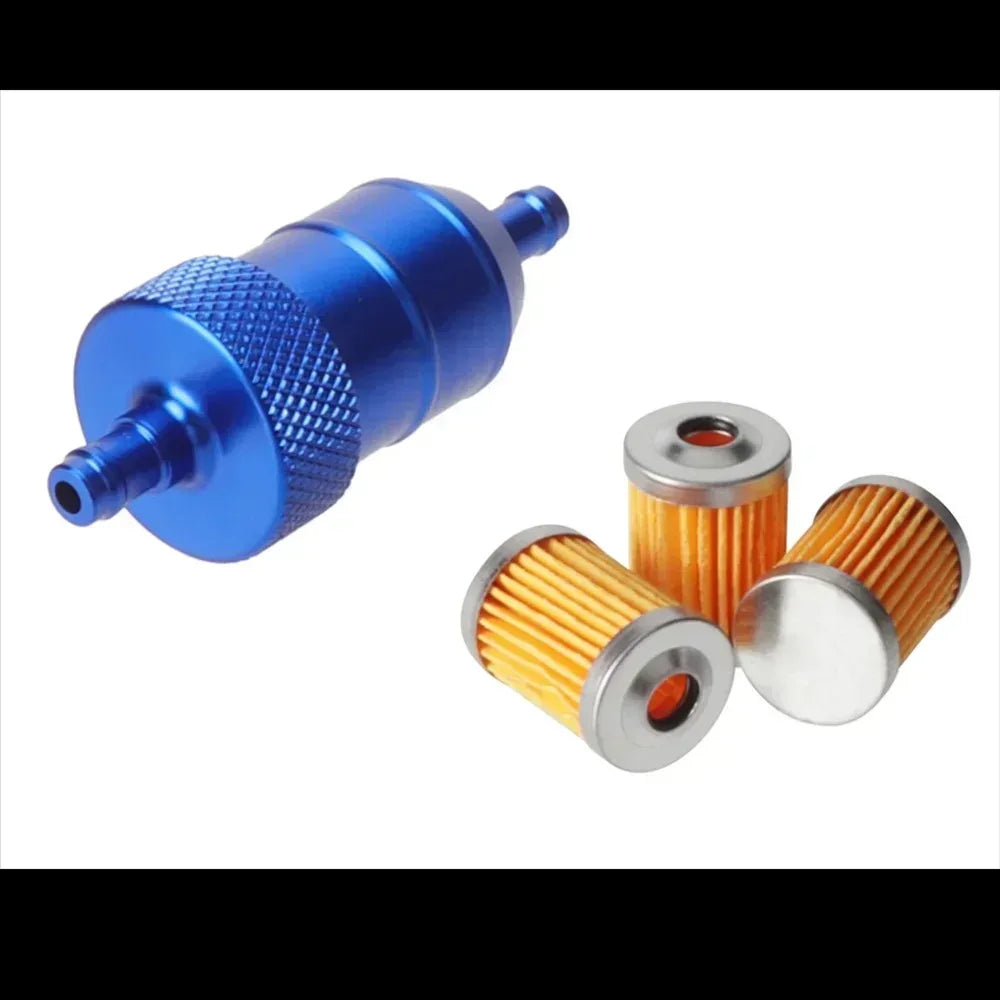 For Motorcycle Quad Pit Dirt Bike ATV Scooter 3PCS Fuel Filter 8mm CNC Alloy Petrol Gas Fuel Filter Cleaner