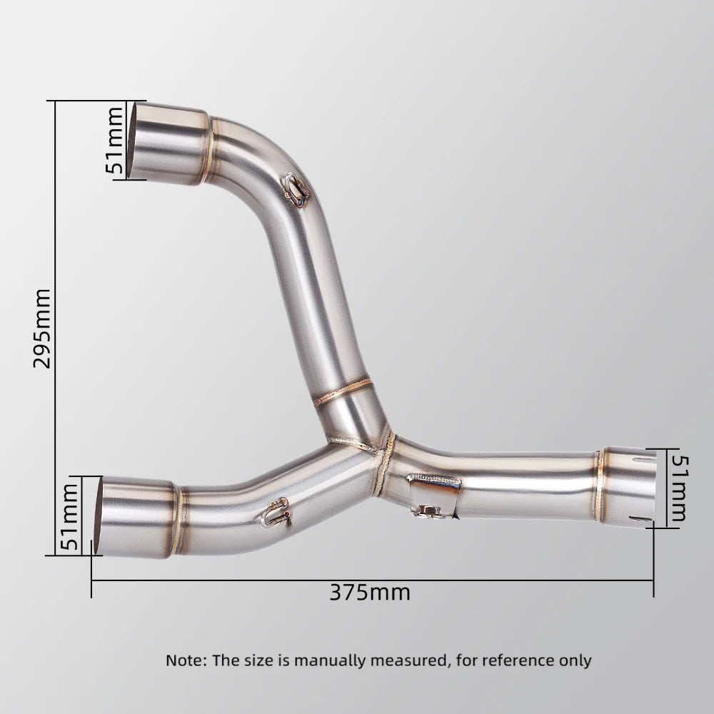 Tubo de escape para motocicleta, silenciador de doble orificio de acero inoxidable para CRF 450R CRF 450RX 2015-2020