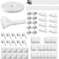 146 Pcs Cable Organizer Set Cord Management Silicone Cable Holder Adhesive Wire Clips For Car Home Office USB Cords Organiser