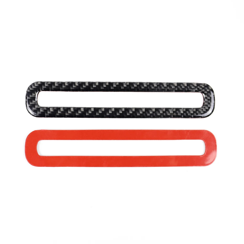 1 Pair Carbon Fiber Car Door Air Outlet Stickers Cover Decor for Ford Mustang Car Interior Accessories